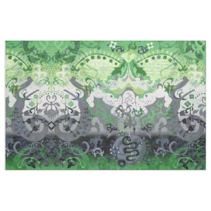 Aromantic Dragon Damask Aro Pride Flag Colours Fab Fabric