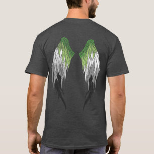 Aromantic Flag - Angel Wings T-Shirt