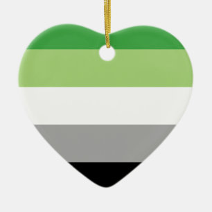 aromantic flag ceramic tree decoration