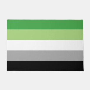 Aromantic Flag  Doormat