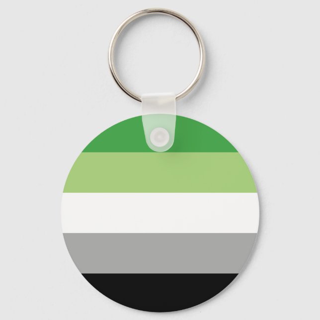 aromantic flag key ring (Front)