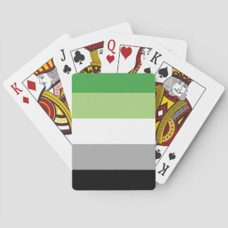 aromantic flag playing cards