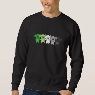Aromantic Flag Pride Lgbtq Koalas Cute Aromantic K Sweatshirt