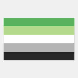 Aromantic flag rectangular sticker