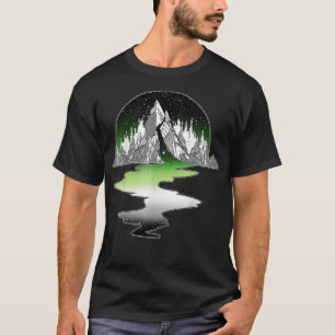 Aromantic Mountain LGBT with Asexual Aro Ace Pride T-Shirt