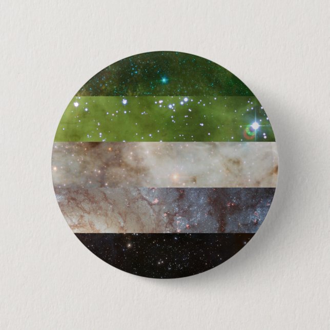 Aromantic nebula flag pin (Front)