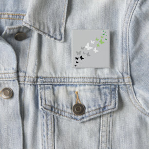 Aromantic Pride Butterfly Trail 15 Cm Square Badge