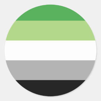 Aromantic Pride Circle Sticker