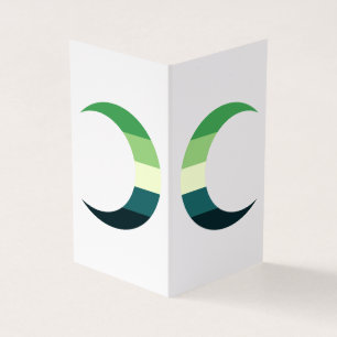Aromantic Pride Crescent Moons Greeting Card
