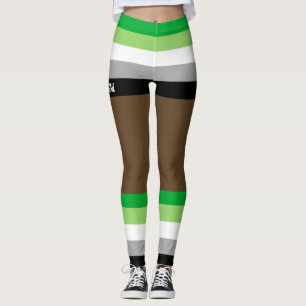 Aromantic Pride Faux Shorts & Legs  Leggings