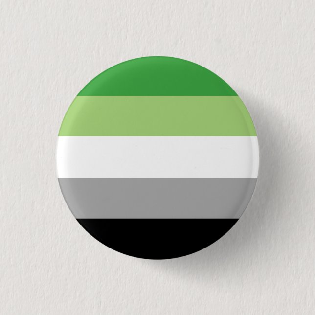 Aromantic Pride Flag Badge (Front)