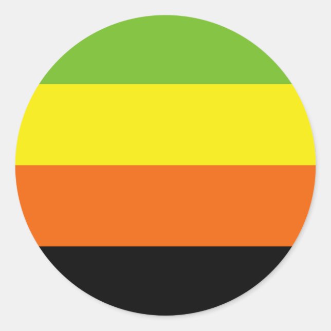 Aromantic Pride Flag Classic Round Sticker (Front)