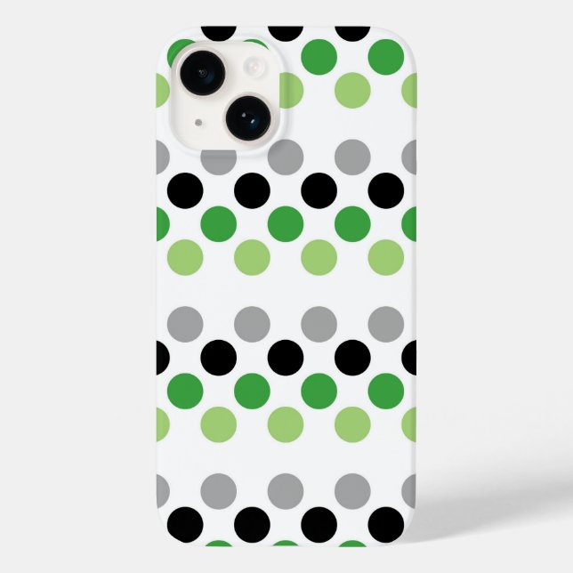 Aromantic Pride Flag Colours Polkadots Case-Mate iPhone Case (Back)