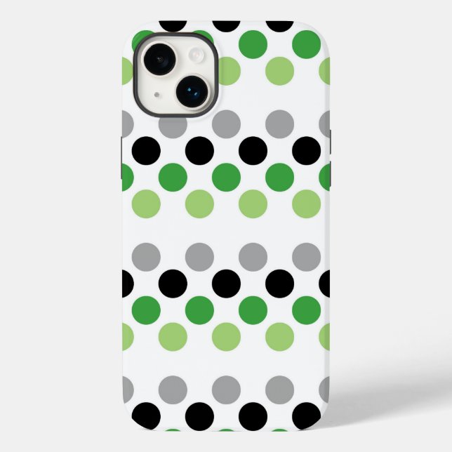 Aromantic Pride Flag Colours Polkadots Case-Mate iPhone Case (Back)