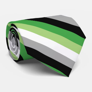Aromantic Pride flag Tie