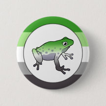 Aromantic Pride Frog Pin