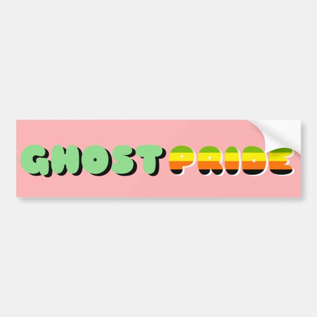 Aromantic Pride Ghost Pride Bumper Sticker (Front)