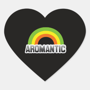 Aromantic Pride Heart Sticker