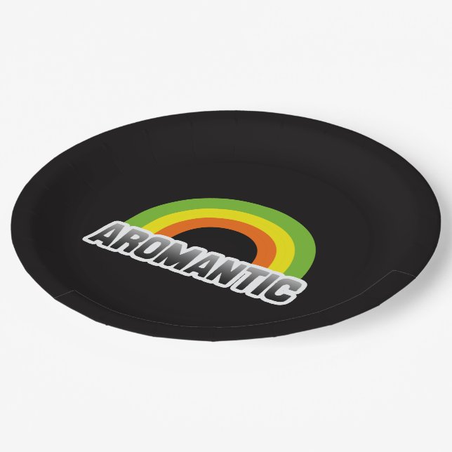 Aromantic Pride Paper Plate (Angled)