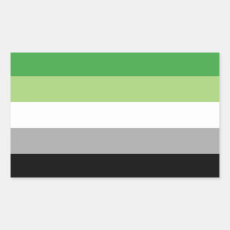Aromantic Pride Rectangle Sticker