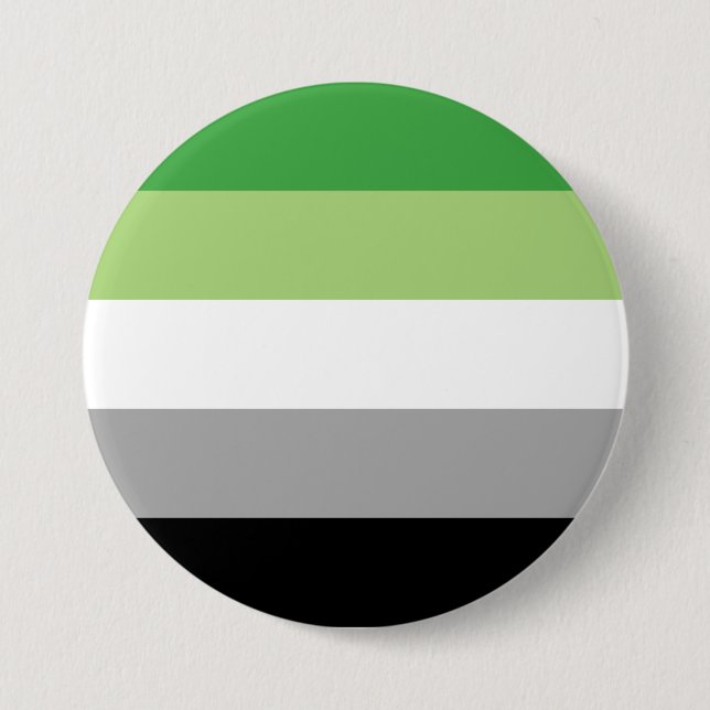 Aromantic Pride Stripes 7.5 Cm Round Badge (Front)