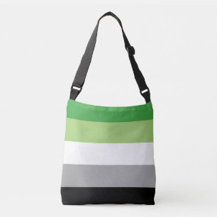 Aromantic Pride Stripes Crossbody Bag