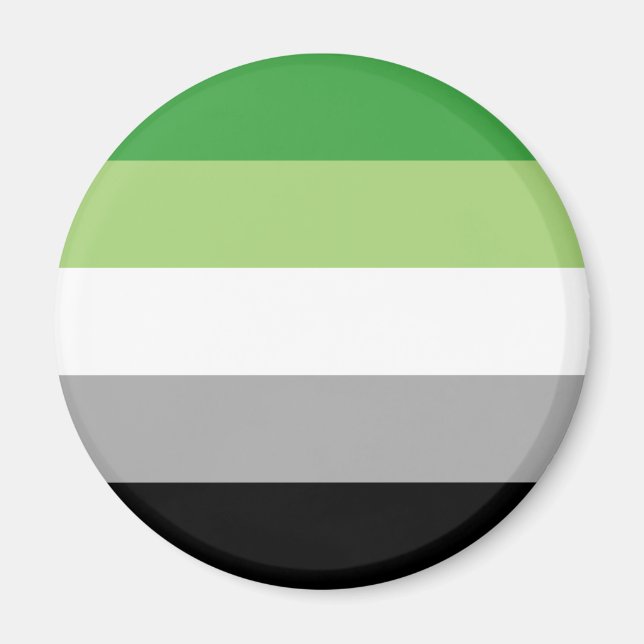 Aromantic Pride Stripes Magnet (Front)