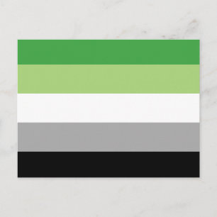 Aromantic Pride Stripes Postcard