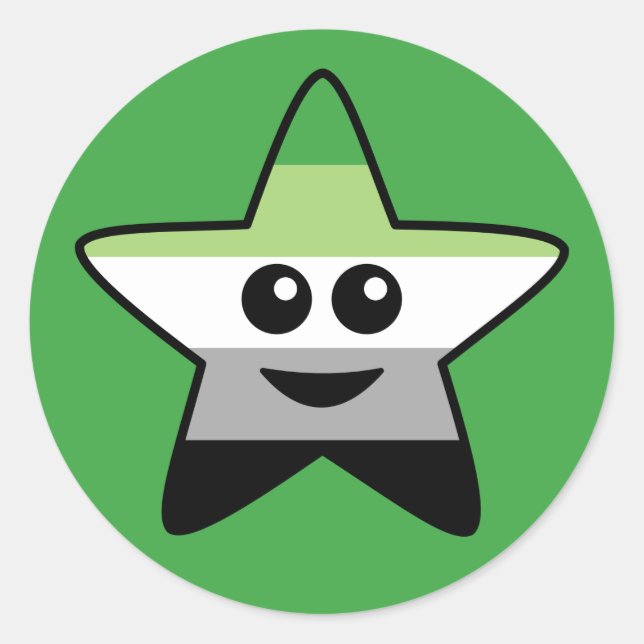 Aromantic Star Stickers (Front)