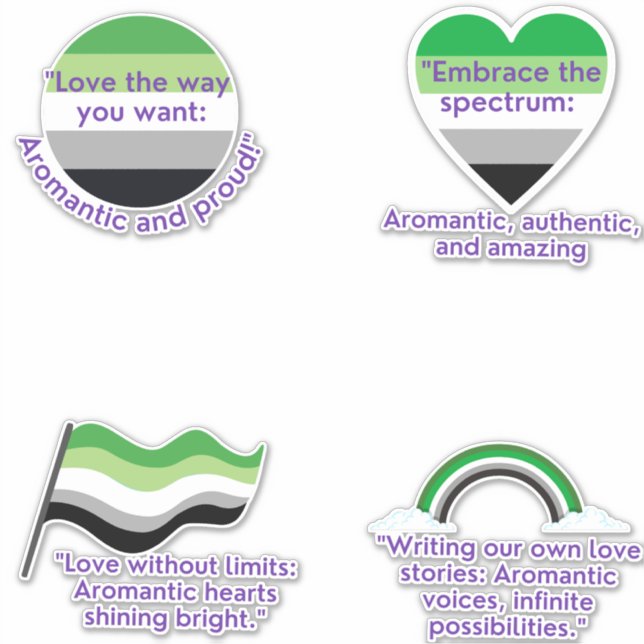 aromantic sticker set (Front)