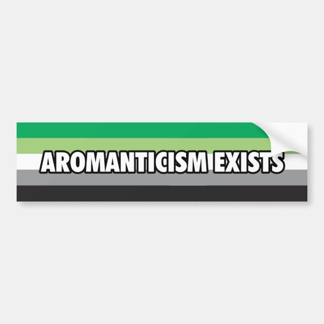 Aromanticism Exists Bumper Sticker (Front)