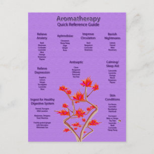 Aromatherapy Chart in Lavender Postcard