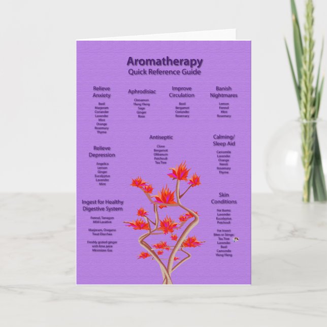 Aromatherapy Chart Lavender Greeting Card (Front)