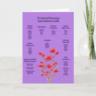 Aromatherapy Chart Lavender Greeting Card