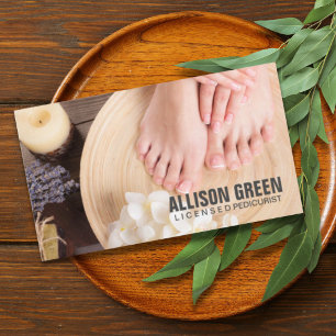 Aromatherapy Manicurist Pedicurist Pedicure Salon Business Card