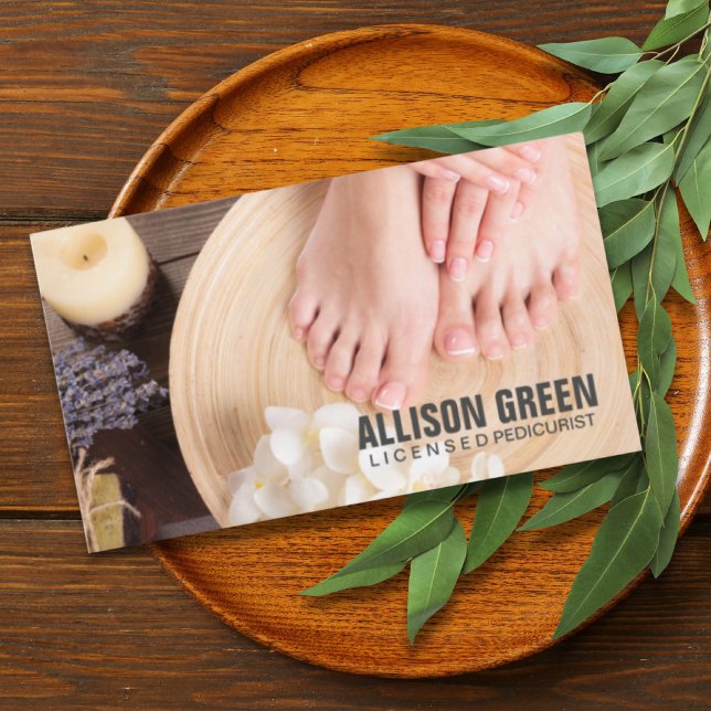 Aromatherapy Manicurist Pedicurist Pedicure Salon Business Card (Aromatherapy Manicurist Pedicurist Pedicure Salon Business Card)