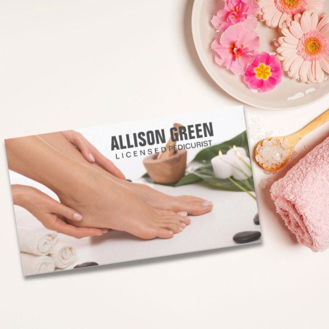 Aromatherapy Manicurist Pedicurist Pedicure Salon Business Card (Aromatherapy Manicurist Pedicurist Pedicure Salon Business Card)