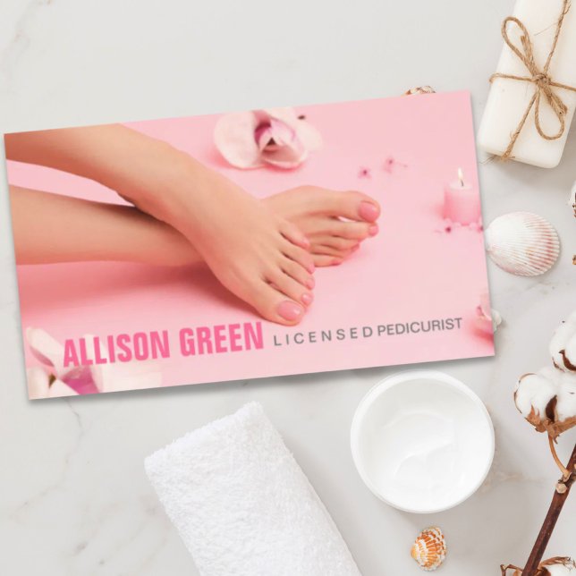 Aromatherapy Manicurist Pedicurist Pedicure Salon Business Card (Aromatherapy Manicurist Pedicurist Pedicure Salon Business Card)