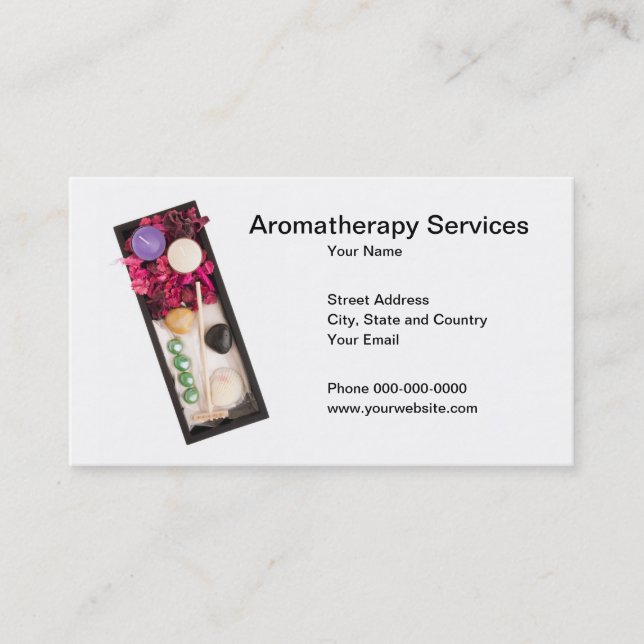 Aromatherapy Services Business Card (Front)