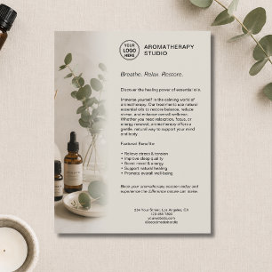 Aromatherapy Spa Business Beige Custom Logo Flyer