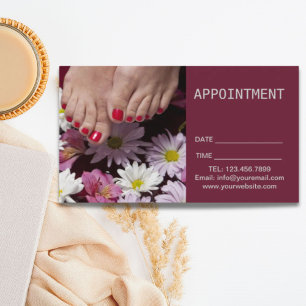 Aromatherapy SPA Nail Salon Pedicure Appointment Card