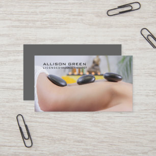 Aromatherapy Therapist Hot Stone Massage Salon Business Card