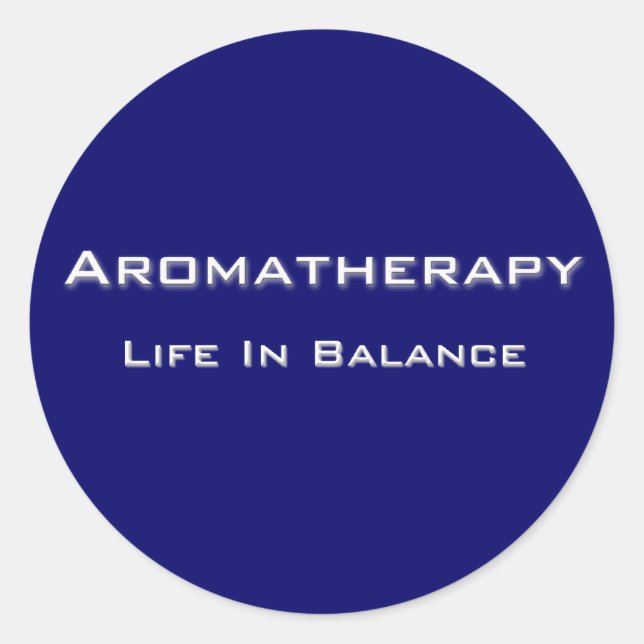 Aromatherapy - White text Classic Round Sticker (Front)