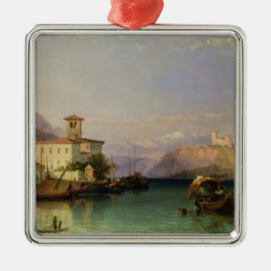 Arona and the Castle of Angera, Lake Maggiore, 185 Metal Ornament