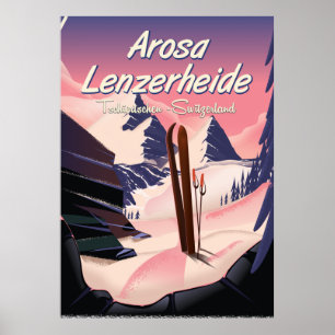 Arosa Lenzerheide,Switzerland ski poster. Poster