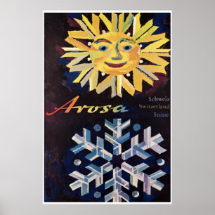 Arosa,Switzerland, Ski Travel Poster