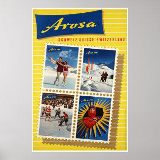 Arosa,Switzerland, Ski Travel Poster