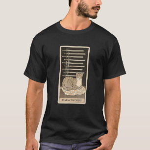 Arot Card Nine Of Swords And Cat Cosmic Graphic Ca T-Shirt