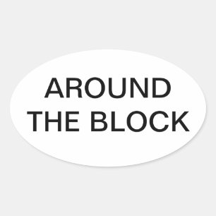 Around the Block Oval Sticker