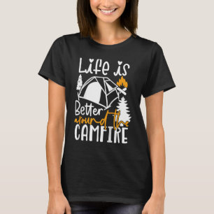 Around The Campfire Camping Nature Outdoor Raglan T-Shirt